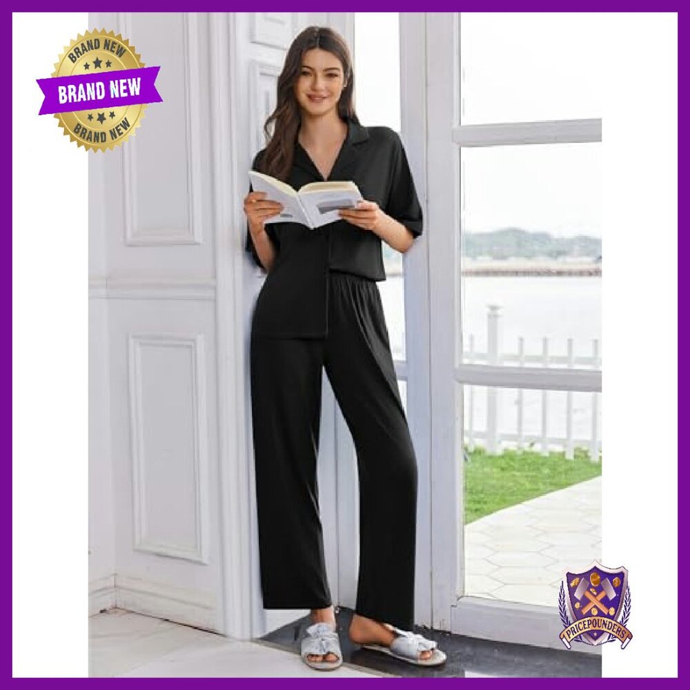 Soft Button-Down Pajama Set With Pockets, S-Xxl - image 6